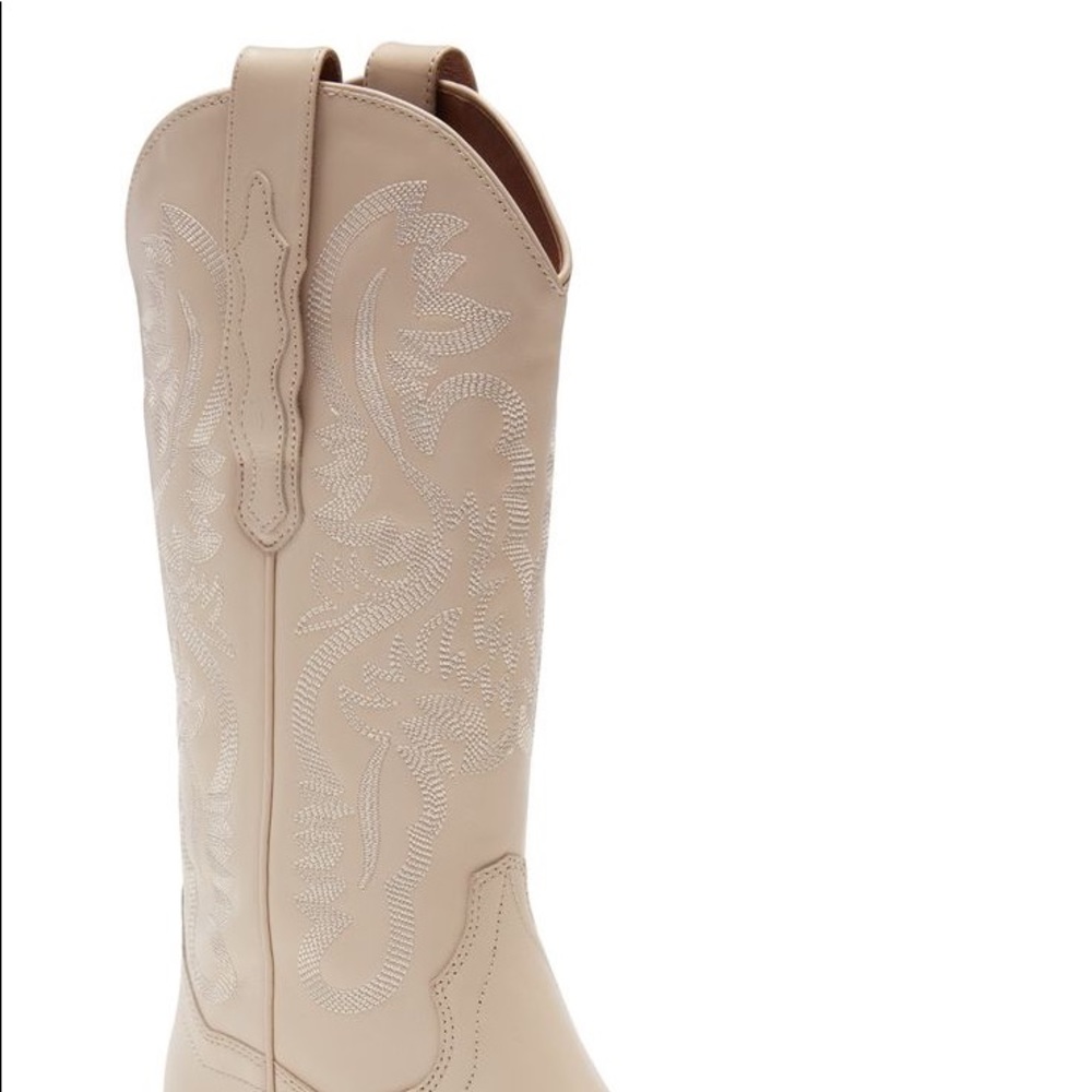 Jeffrey Campbell Cream Western Heeled Boots - Picture 2 of 7